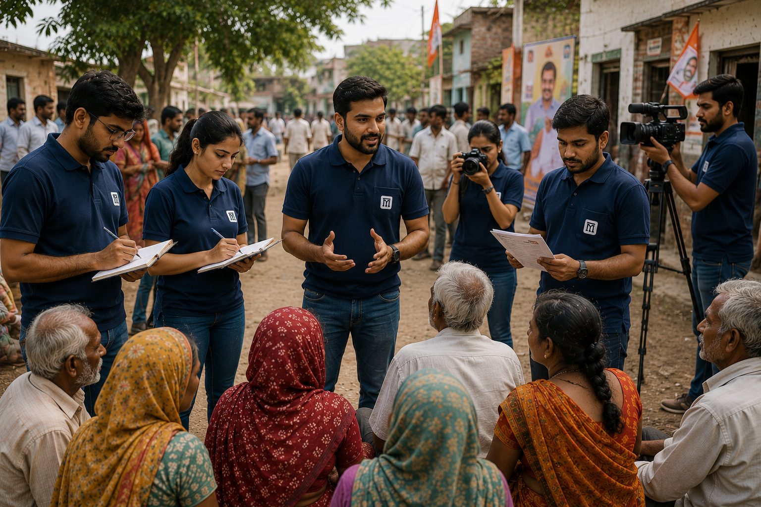 Mediyatics ground campaign team speaking with voters